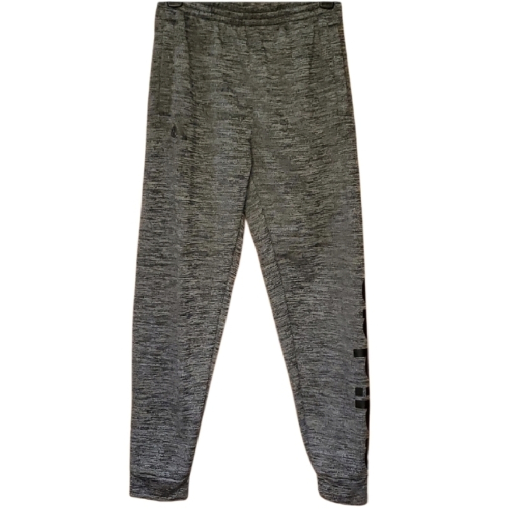 Adidas Boys Size 14/16 Heathered Black & Gray Joggers